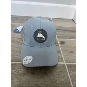 Tommy Bahama Trucker Hat Baseball Cap Blue And Gray NEW Adjustable Blue Marlin